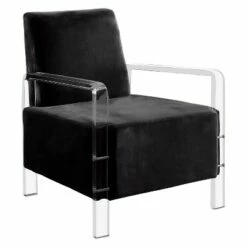 Crider Contemporary Acrylic Frame Accent Chair - HOMES: Inside + Out Black -Living Room Chairs store unnamed file 4958