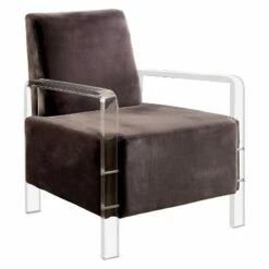 Crider Contemporary Acrylic Frame Accent Chair - HOMES: Inside + Out Black -Living Room Chairs store unnamed file 4959