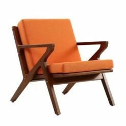 Martelle Twill Weave Accent Chair - Manhattan Comfort Orange -Living Room Chairs store unnamed file 4975