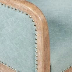 Quilted Wood Frame Accent Chair Blue - HomeFare -Living Room Chairs store unnamed file 5011