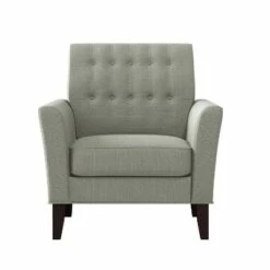 Graff Button Tufted Armchair Linen - Handy Living Peacock Blue -Living Room Chairs store unnamed file 5041