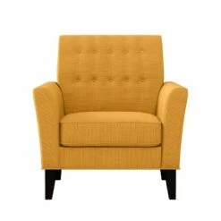 Graff Button Tufted Armchair Linen - Handy Living Peacock Blue -Living Room Chairs store unnamed file 5043