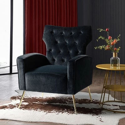 Karat Home | Raphael Accent Wingback Chair 3 Karat Home | Raphael Accent Wingback Chair