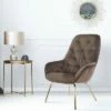 Lily Button Tufted Accent Chair Brown - miBasics 1 Lily Button Tufted Accent Chair Brown - miBasics -Living Room Chairs store unnamed file 5110