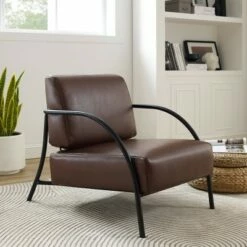 Modern Accent Chair Espresso - HomeFare