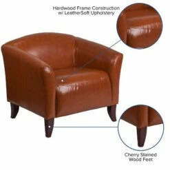 Flash Furniture HERCULES Imperial Series LeatherSoft Chair with Cherry Wood Feet 24 Flash Furniture HERCULES Imperial Series LeatherSoft Chair with Cherry Wood Feet -Living Room Chairs store unnamed file 5153