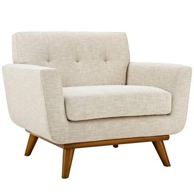 Engage Upholstered Armchair - Modway Beige 7 Engage Upholstered Armchair - Modway Beige - Image 5