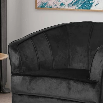 Aida Modern Glam Club Chair - Christopher Knight Home Dark Red 5 Aida Modern Glam Club Chair - Christopher Knight Home Dark Red - Image 3