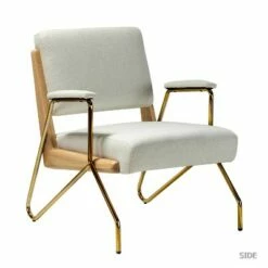 Wooden Upholstered Armchair | Karat Home -Living Room Chairs store unnamed file 5196
