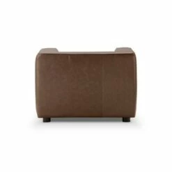 Otto Leather Chair - Abbyson Living Ivory