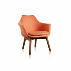Set of 2 Cronkite Twill Accent Chairs Orange - Manhattan Comfort