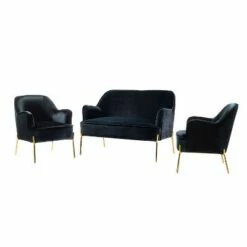 Velvet 3 Piece Living Room Set loveseat chair | Karat Home -Living Room Chairs store unnamed file 5236