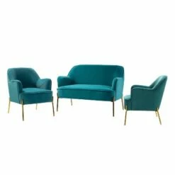 Velvet 3 Piece Living Room Set loveseat chair | Karat Home -Living Room Chairs store unnamed file 5237