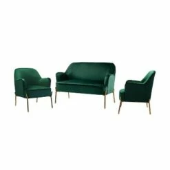 Velvet 3 Piece Living Room Set loveseat chair | Karat Home -Living Room Chairs store unnamed file 5238