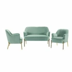 Velvet 3 Piece Living Room Set loveseat chair | Karat Home -Living Room Chairs store unnamed file 5246