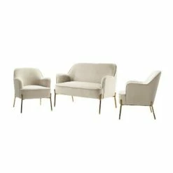 Velvet 3 Piece Living Room Set loveseat chair | Karat Home -Living Room Chairs store unnamed file 5247