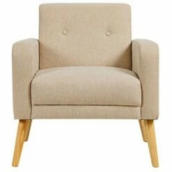 Costway Set of 2 Accent Chair Upholstered Single Sofa Armchair w/ Wooden Legs -Living Room Chairs store unnamed file 5271
