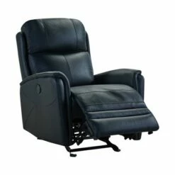 Wolfe Contemporary Leather Power Recliner Chair with USB Black - Armen Living