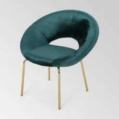 Pincay Modern Glam Velvet Accent Chair - Christopher Knight Home Emerald -Living Room Chairs store unnamed file 530