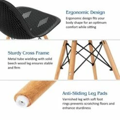 Costway Set of 4 Plastic Hollow Out Chair Mid Century Modern Wood-Leg Seat White 19 Costway Set of 4 Plastic Hollow Out Chair Mid Century Modern Wood-Leg Seat White -Living Room Chairs store unnamed file 5350