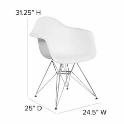 Flash Furniture Alonza Series Plastic Chair with Arms and Chrome Base -Living Room Chairs store unnamed file 537