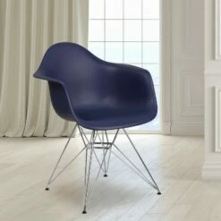 Flash Furniture Alonza Series Plastic Chair with Arms and Chrome Base -Living Room Chairs store unnamed file 541