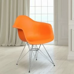 Flash Furniture Alonza Series Plastic Chair with Arms and Chrome Base -Living Room Chairs store unnamed file 542