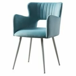Teamson Home Waverly Armchair with Metal Leg - Versanora Powder Blue -Living Room Chairs store unnamed file 5434