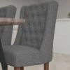 Merrick Lane Harmony Button Tufted Parsons Chair with Side Panel Detail in Gray Fabric -Living Room Chairs store unnamed file 5435