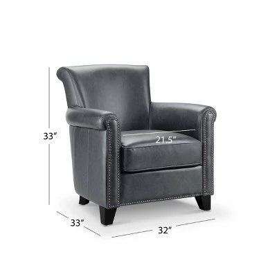 Harley Leather Armchair - Abbyson Living Camel 6 Harley Leather Armchair - Abbyson Living Camel - Image 4