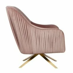 Adore Decor Jolie Swivel Accent Chair with Gold Base - Adore Décor Pink