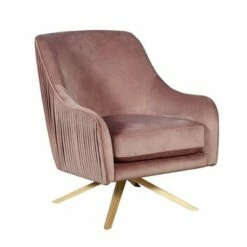 Adore Decor Jolie Swivel Accent Chair with Gold Base - Adore Décor Pink -Living Room Chairs store unnamed file 5453