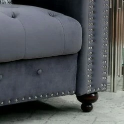 Paseo Button Tufted Chair with Nailhead Trim - miBasics Blue -Living Room Chairs store unnamed file 5465