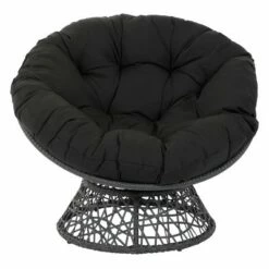 Papasan Chair - OSP Home Furnishings Gray With Cream Wicker