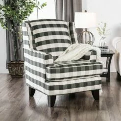 Farreau Striped Chair Ivory/Black - HOMES: Inside + Out