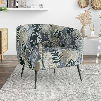 Cheramie Barrel Chair - Handy Living Modern Linen Black 4 Cheramie Barrel Chair - Handy Living Modern Linen Black - Image 2