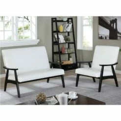 Sandros Mid-Century Accent Chair - HOMES: Inside + Out White