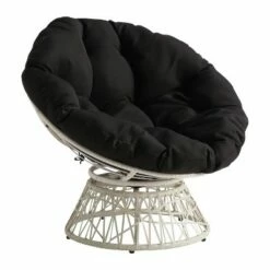 Papasan Chair - OSP Home Furnishings Gray With Cream Wicker 40 Papasan Chair - OSP Home Furnishings Gray With Cream Wicker -Living Room Chairs store unnamed file 563