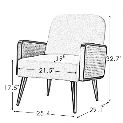 Flavio Rattan Accent Armchair | Karat Home 10 Flavio Rattan Accent Armchair | Karat Home - Image 8