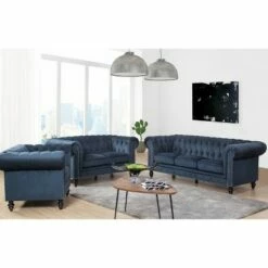 Grand Wyatt Velvet Armchair Dark Blue - Abbyson Living -Living Room Chairs store unnamed file 5646
