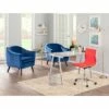Rockwell Contemporary Velvet Accent Chair - LumiSource Blue -Living Room Chairs store unnamed file 5647
