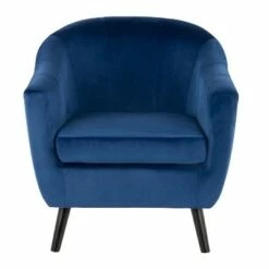 Rockwell Contemporary Velvet Accent Chair - LumiSource Blue -Living Room Chairs store unnamed file 5651