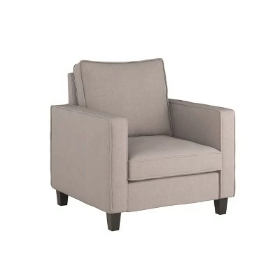 Georgia Fabric Accent Armchair Taupe - CorLiving 4 Georgia Fabric Accent Armchair Taupe - CorLiving - Image 2