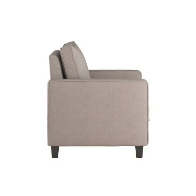 Georgia Fabric Accent Armchair Taupe - CorLiving 5 Georgia Fabric Accent Armchair Taupe - CorLiving - Image 3