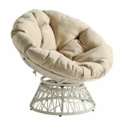 Papasan Chair - OSP Home Furnishings Gray With Cream Wicker 43 Papasan Chair - OSP Home Furnishings Gray With Cream Wicker -Living Room Chairs store unnamed file 566