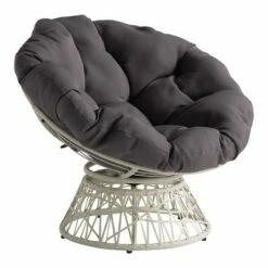 Papasan Chair - OSP Home Furnishings Gray With Cream Wicker 44 Papasan Chair - OSP Home Furnishings Gray With Cream Wicker -Living Room Chairs store unnamed file 567