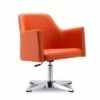 Set of 2 Pelo Faux Leather Adjustable Height Swivel Accent Chairs Orange - Manhattan Comfort 2 Set of 2 Pelo Faux Leather Adjustable Height Swivel Accent Chairs Orange - Manhattan Comfort -Living Room Chairs store unnamed file 5680