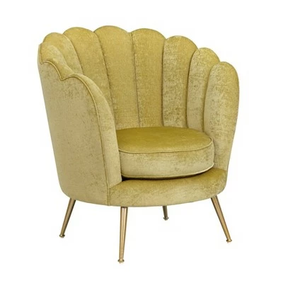 Twila Scalloped Back Chair - angelo:HOME Citron 6 Twila Scalloped Back Chair - angelo:HOME Citron - Image 4