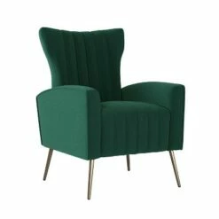 Gloucester Channel Tufted Armchair Velvet - Handy Living Turquoise Blue