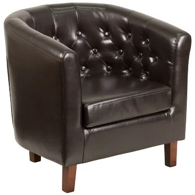 Flash Furniture HERCULES Cranford Series Tufted Barrel Chair 8 Flash Furniture HERCULES Cranford Series Tufted Barrel Chair - Image 6